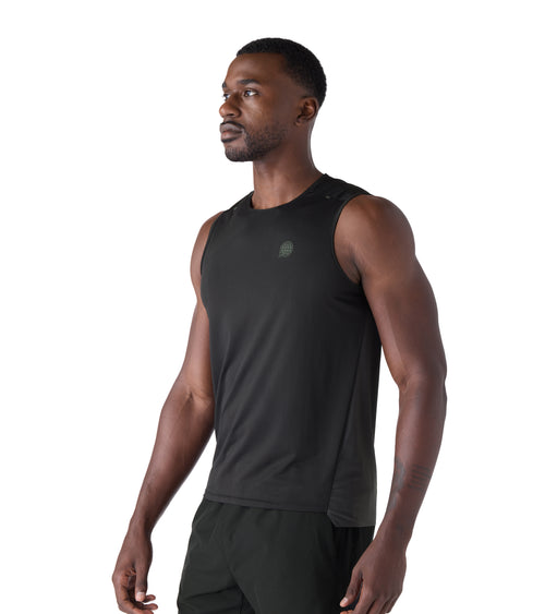 Horizon Performance Mens Muscle Tank Black / Charcoal | Future Planet
