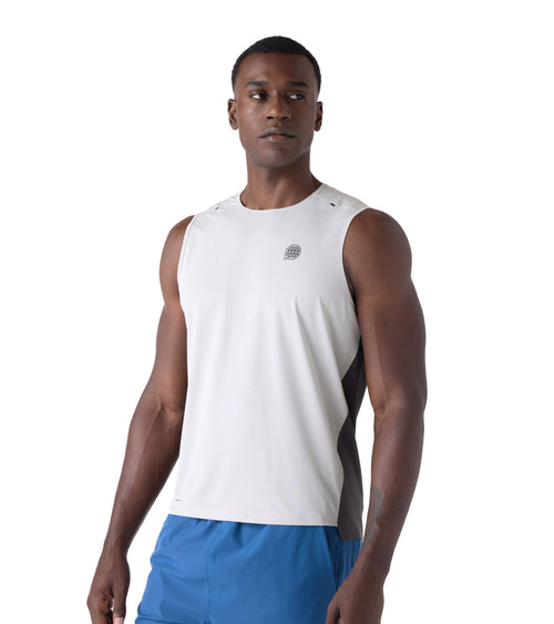 Horizon Performance Men's Muscle Tanks Grey / Charcoal | Future Planet