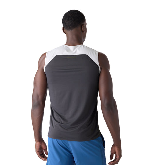 Horizon Performance Men's Muscle Tanks Grey / Charcoal | Future Planet
