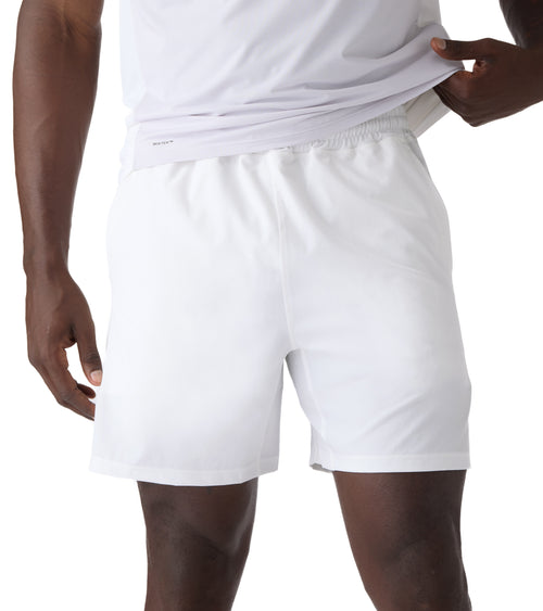 Horizon Performance Mens Sport Shorts White | Future Planet