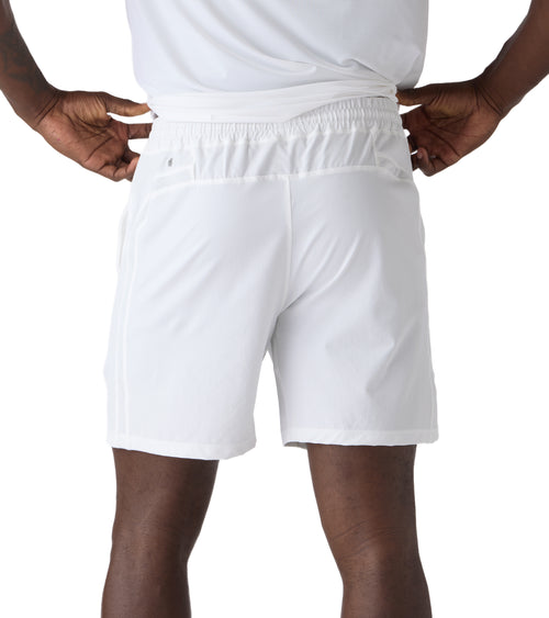 Horizon Performance Mens Sport Shorts White | Future Planet