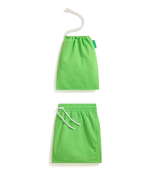Azure 7 inch Kids Swim Trunks Lime Green | Future Planet