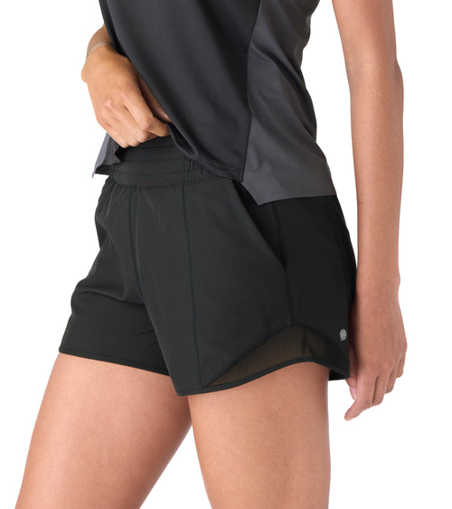 Nova Performance Womens High Waisted Running Shorts Black | Future Planet