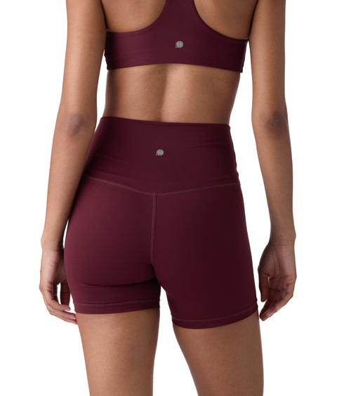 Nova Performance Sport Womens Biker Shorts Burgundy | Future Planet
