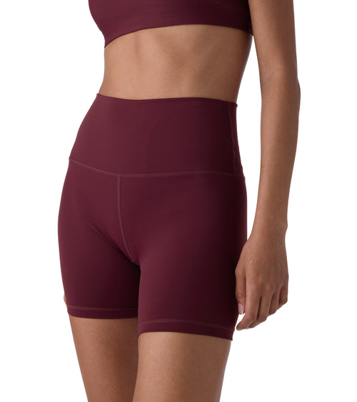 Nova Performance Sport Womens Biker Shorts Burgundy | Future Planet