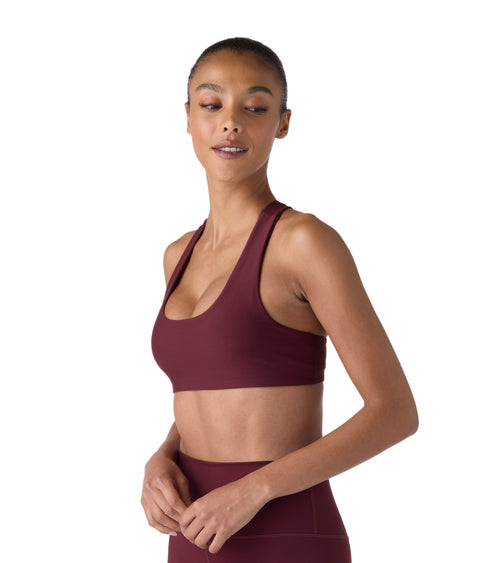 Nova Performance Women's Sports Bra Burgundy | Future Planet