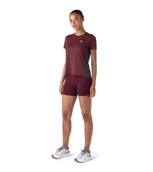 Nova Women's Performance Tee Burgundy / Charcoal | Future Planet