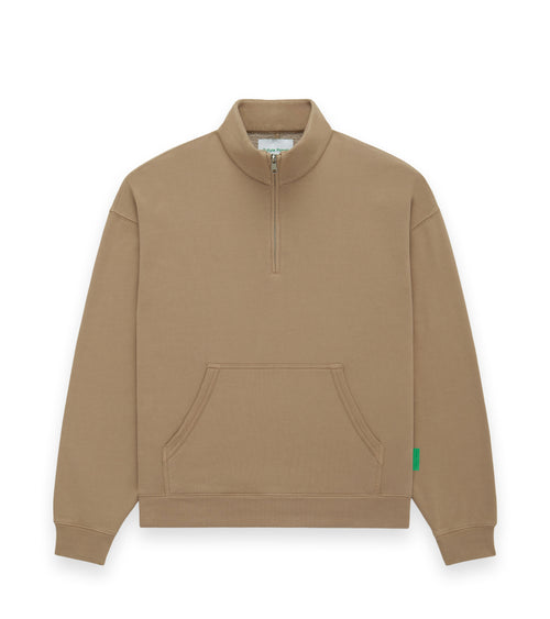 Saturn Womens Quarter Zip Pullover Beige | Future Planet