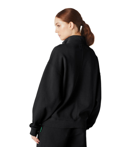 Saturn Women's Quarter Zip Pullover Black | Future Planet