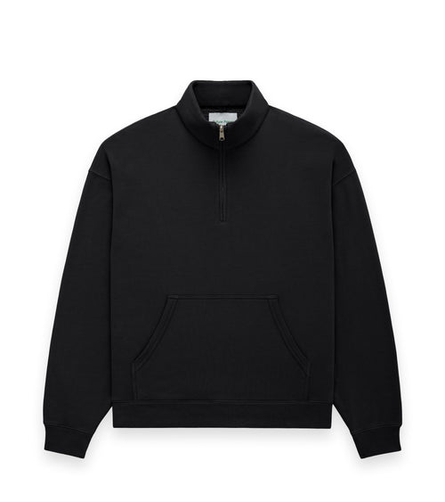 Saturn Women's Quarter Zip Pullover Black | Future Planet