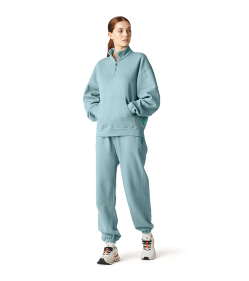 Saturn Women's Quarter Zip Pullover Ice Blue | Future Planet