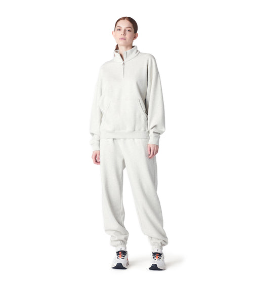 Saturn Women's Quarter Zip Pullover Heather Ash | Future Planet