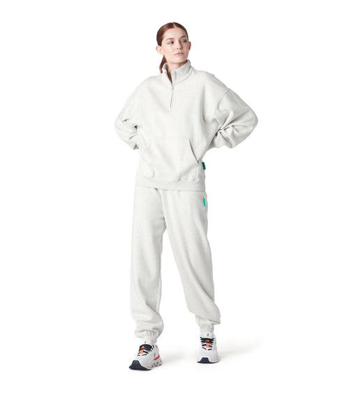 Saturn Women's Quarter Zip Pullover Heather Ash | Future Planet