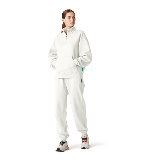 Saturn Women's Quarter Zip Pullover White | Future Planet