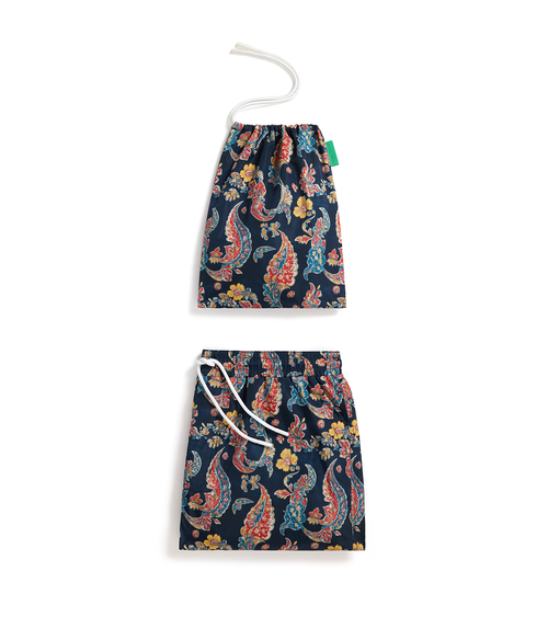 Azure 7 inch Men's Swim Trunks Navy Paisley | Future Planet