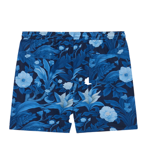 Azure 7 inch Swim Trunks Blue Floral | Future Planet