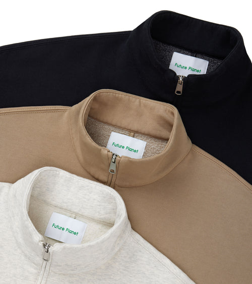 Mens Globe Quarter Zip Pullover | Future Planet