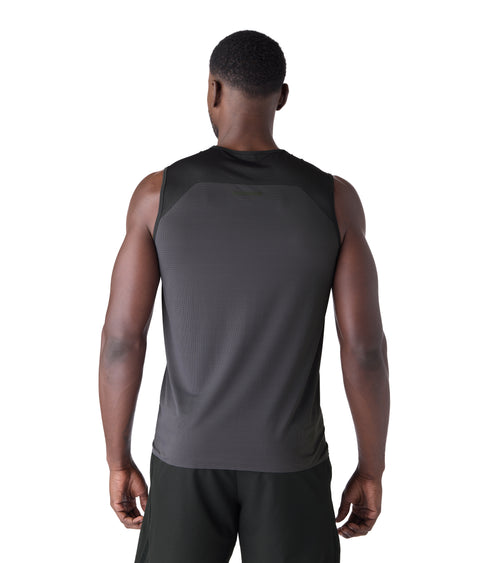 Horizon Performance Mens Muscle Tank Black / Charcoal | Future Planet