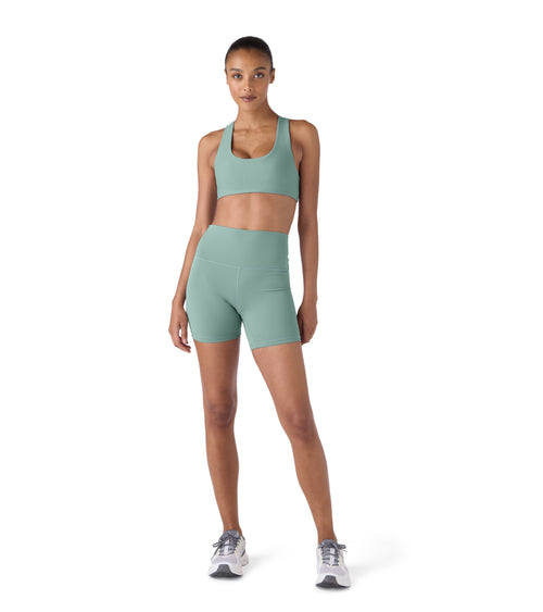 Nova Performance Sport Women's Biker Shorts Sage Green | Future Planet