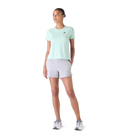 Womens Nova Performance Tee Aloe Green / Grey | Future Planet